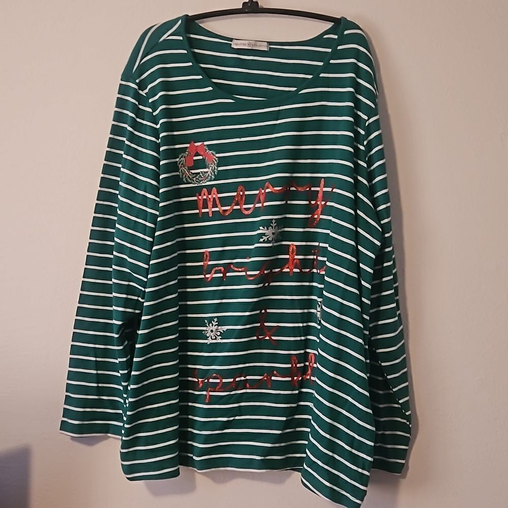 Signature  Collection  woman christmas shirt 3X